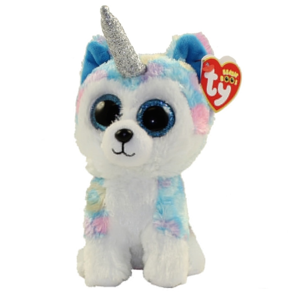 New TY Beanie Boos - HELENA the UniHusky Dog (Glitter Eyes)(Regular Size 6 inch)